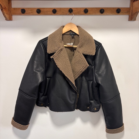 MIOU MUSE Sherpa Biker Jacket - Picture 3 of 8